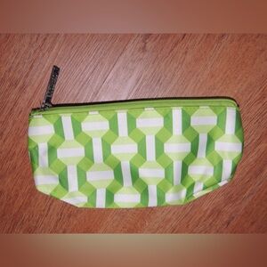 Clinique Green Geometric Pattern Pouch